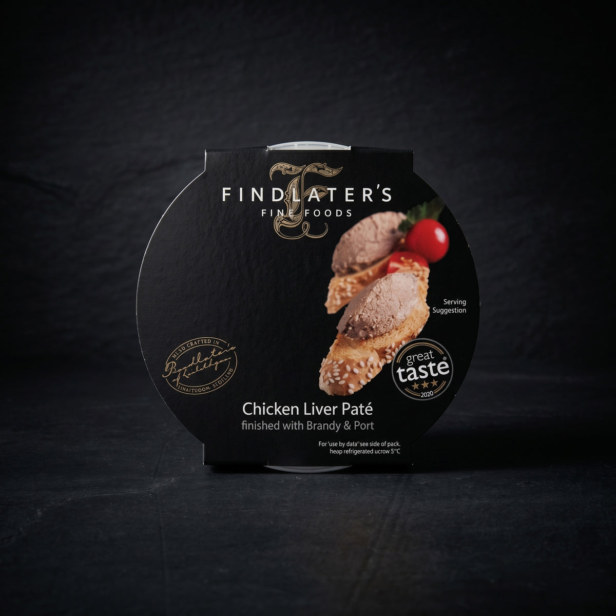 Findlater's Fine Foods Chicken Liver Paté finished with brandy and port, a classic Scottish starter for luxury food hampers.
